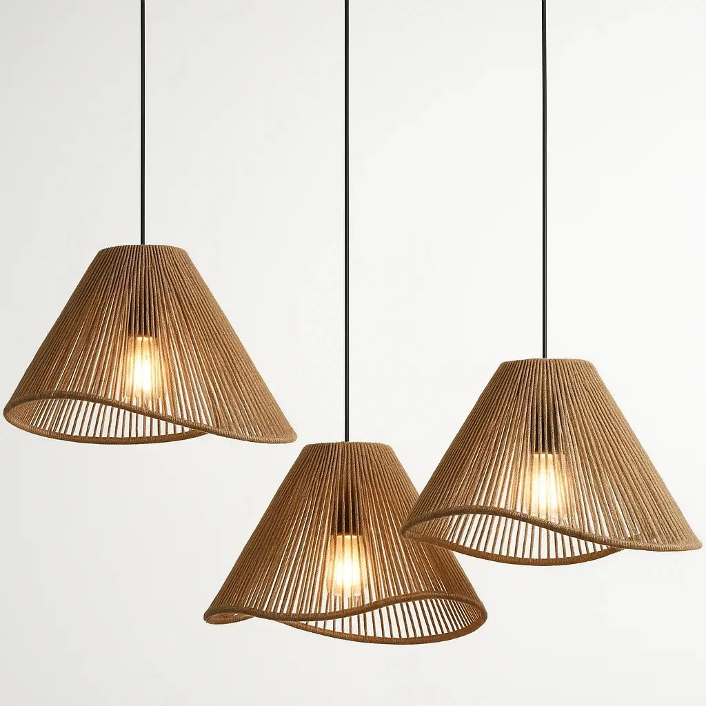Burlap Ceiling lamp Size:25CM x 75CM