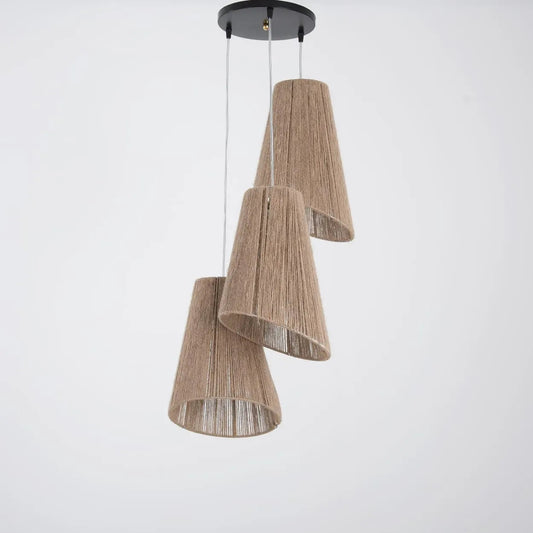 Burlap 3 Lights Multicolored ceiling Size:45cm×75cm