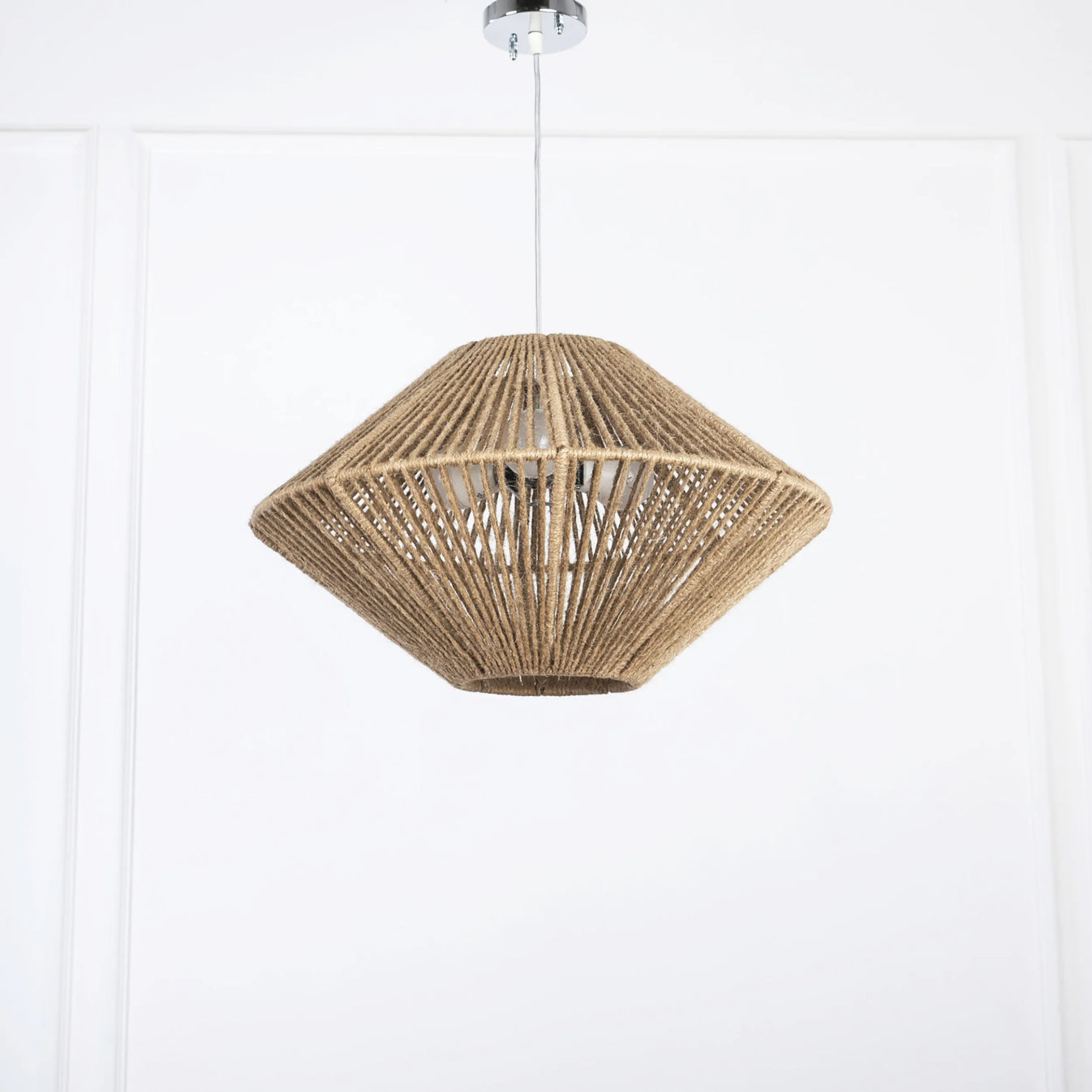 Burlap ceiling lamp