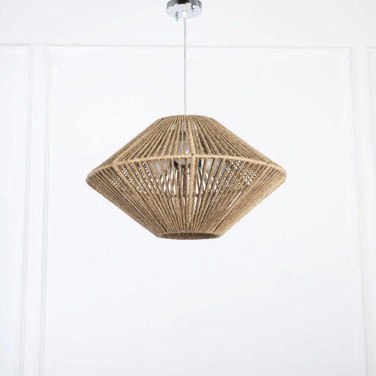 Burlap ceiling lamp