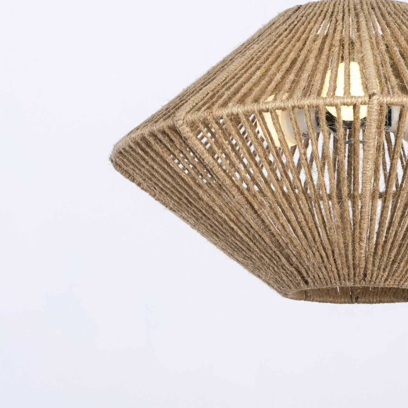 Burlap ceiling lamp