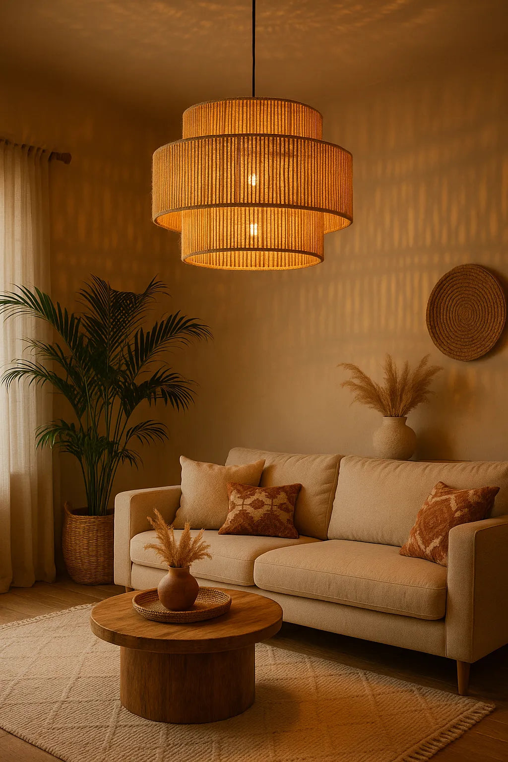 Boho ceiling lamp Size : 45cm ×60cm