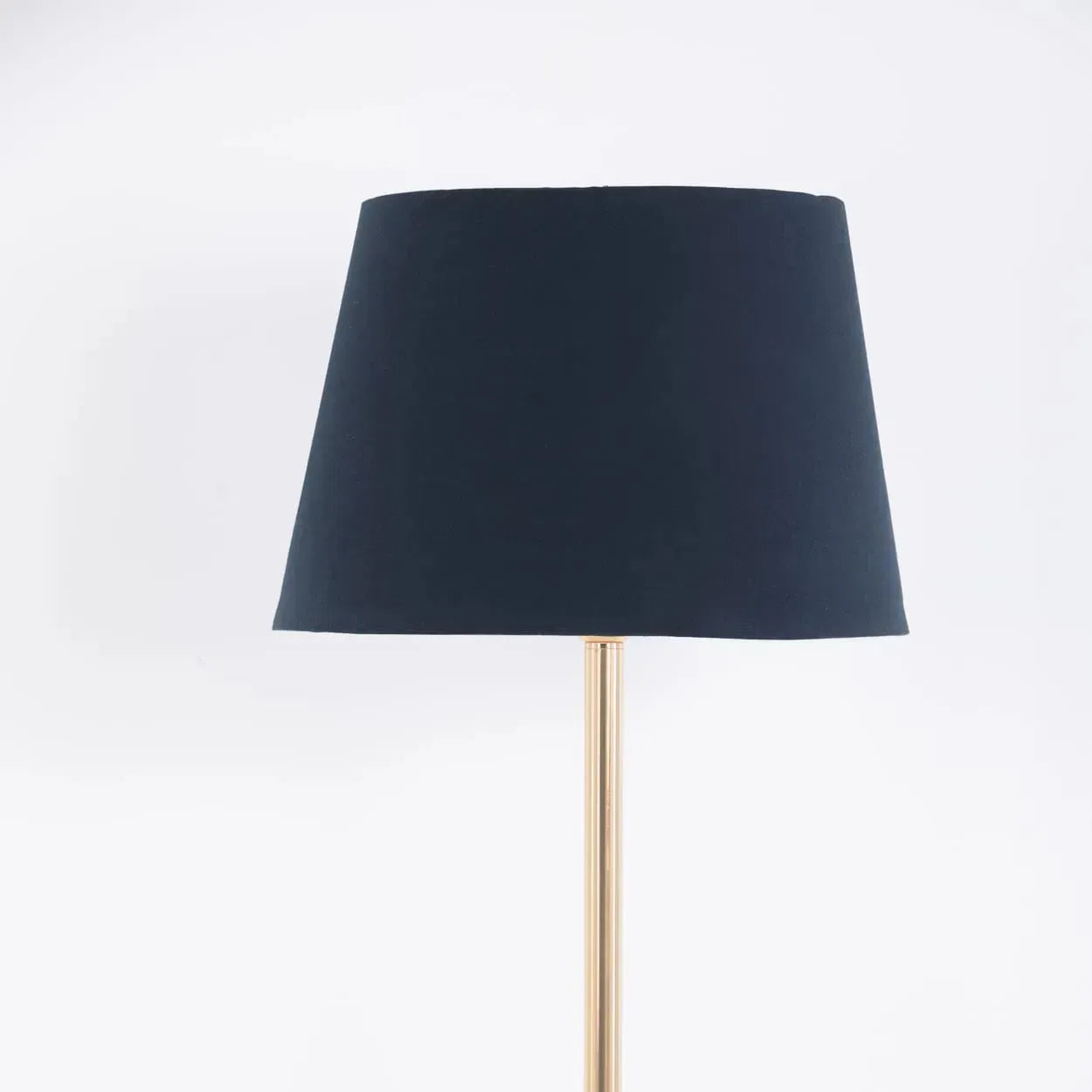 Linen fabric and Iron Floor Lamp Beige and Gold - 30x30x150 cm