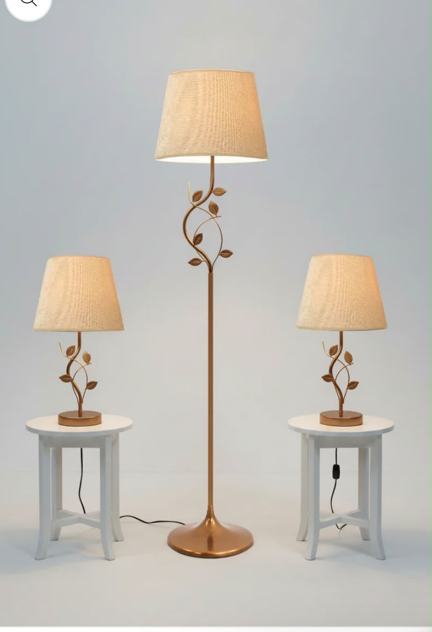 Get 3 pieces for the price of 2! Premium Quality Materials  Best Value for Money Limited Time Offer   1: White iron floor lamp with white shade - 40x150 cm