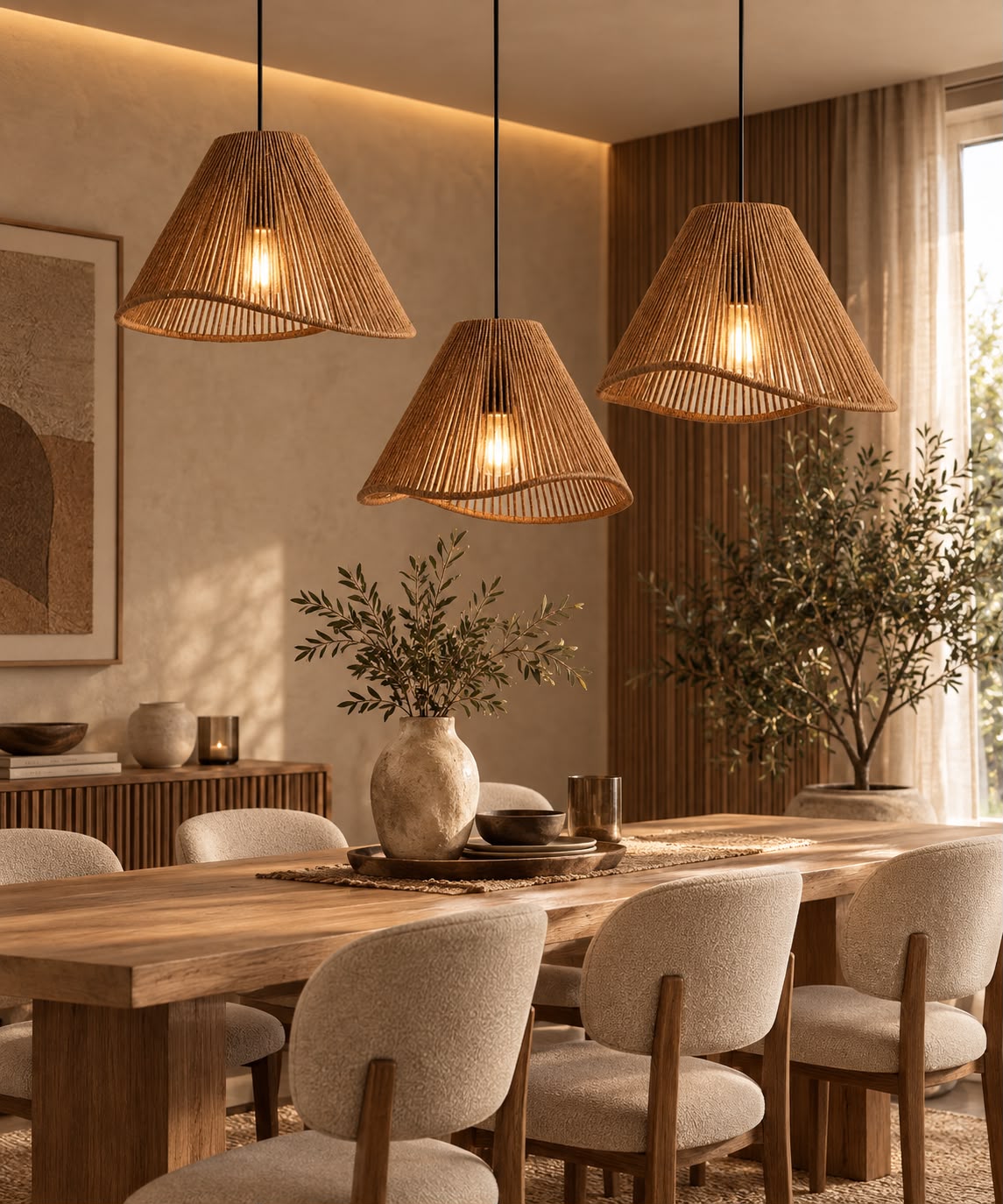 Burlap Ceiling lamp Size:25CM x 75CM