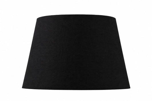 Black pyramid-shaped linen lampshade, 30x40 cm.