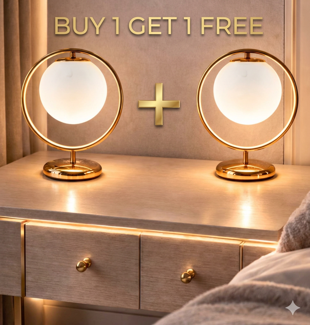 Iron Table Lamp rose gold - 25x30 cm