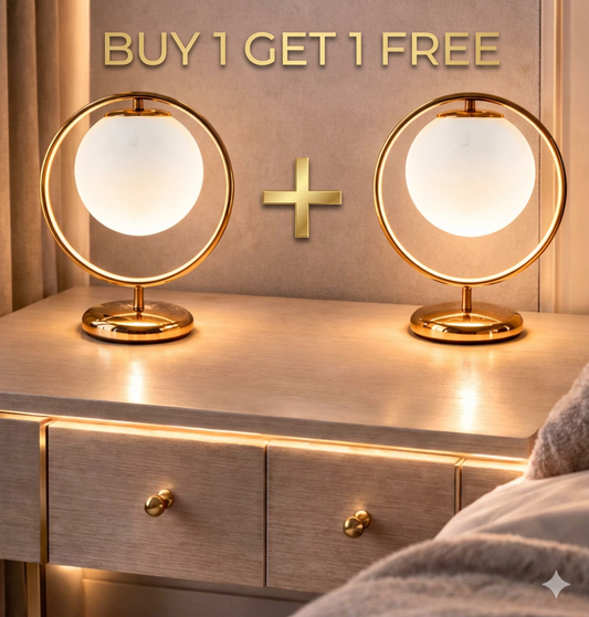 Iron Table Lamp rose gold - 25x30 cm